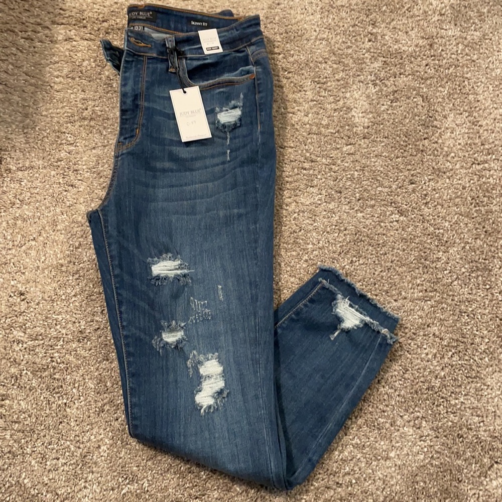 Judy Blue high rise destroyed skinny jeans
